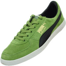 Мужские кеды Мужские кроссовки повседневные зеленые текстильные низкие демисезонные Puma Dallas