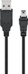 Goobay 0.3m USB 2.0 A/Mini-B USB кабель 0,3 m USB A Mini-USB B Черный 93229