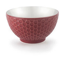 IBILI Ceramic Hexagon Red Bowl 0.55L