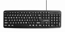 Клавиатуры kB-US-103 Standard keyboard with BIG letters US layout black