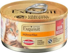 Nassfutter Katze mit Hühnerfilet, Exquisit, 70 g