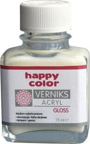 Купить краски для рисования для детей Happy Color: Happy Color Werniks akrylowy 75ml przeźroczysty HAPPY COLOR