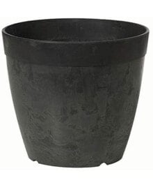 Manufacturing 03128 Round Dolce Flower Pot/Planter, Black, 12