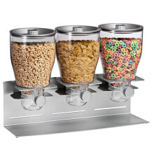 Honey Can Do zevro by Commercial Plus Triple Canister Cereal Dispenser