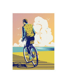 Trademark Global david Chestnutt Beach Bike Canvas Art - 19.5