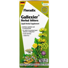 Растительные экстракты и настойки Гайа Хербс, Floradix, Gallexier, травяная добавка в виде жидкого экстракта, 250 мл (8,5 жидк. унции)