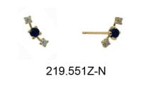 Купить серьги Brilio: Gold long earrings with synthetic sapphires 14/219.551/6Z-N