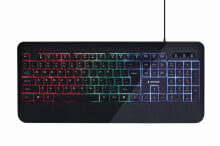Клавиатуры &#039;Rainbow&#039; Beleuchtete Multimedia-Tastatur schwarz US Layout