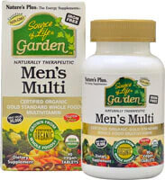 Витаминно-минеральные комплексы NaturesPlus Source of Life Garden Men's Multi Мужской мультивитаминный комплекс для здоровой энергии, силы, выносливости, работы сердца и обмена веществ 90 веганских таблеток