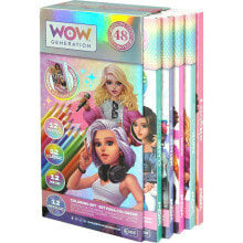 WOW GENERATION Set 48 Coloured Pencils With Notebook
