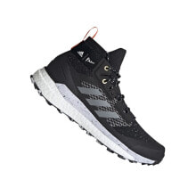 Мужская спортивная обувь для треккинга Мужские кроссовки спортивные треккинговые черные  текстильные высокие демисезонные  Adidas Terrex Free Hiker Parley