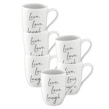 Becher Live Love Laugh Statement 6er Set