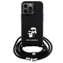 KARL LAGERFELD Klhcp13Lsakcpsk iPhone 13 Pro13 6.1 Crossbody Saffiano Pin Karl&Choupette phone case