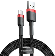 Baseus Cafule - 2 m - USB A - USB C - Black - Red