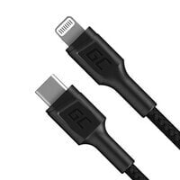 Green Cell KABGC07 - 1 m - Lightning - USB C - Male - Male - Black