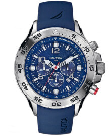 Nautica men's N14555G NST Chrono Blue Resin Strap Watch