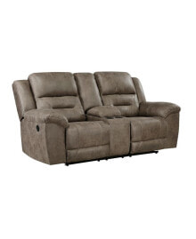 Купить товары для дома Homelegance: White Label Berenson 81" Double Reclining Love Seat with Center Console