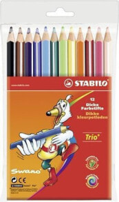 Цветные карандаши для рисования для детей Corex Stabilo Kredki Trio 12 kol. (203/12-02)