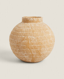 Striped round vase