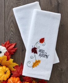 SKL Home hello Autumn Cotton 2 Piece Hand Towel, 16