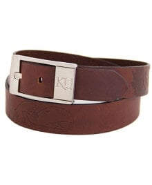 Купить мужские ремни и пояса Eagles Wings: Men's Kansas Jayhawks Brandish Leather Belt - Brown