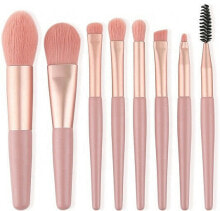 Купить аксессуары для макияжа Deni Carte: Professionelles Make-up Pinselset 8-tlg. roségold