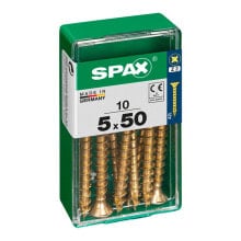 SPAX Yellox 5.0x50 mm Flat Head Wood Screw 10 Units