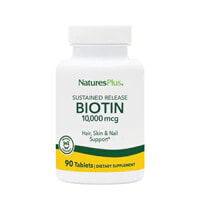Витамины группы В naturesPlus Clinical Strength Biotinn Биотин для в здоровья волос, кожи и ногтей 10 мг 90 таблеток