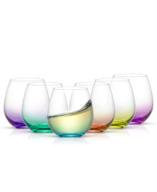 Hue Stemless Wine Glasses, Set of 6