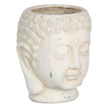 Planter Cream Terracotta Buddha Oriental 17,1 x 16,6 x 20 cm