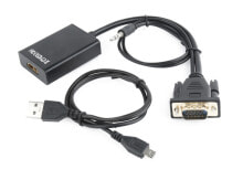 Gembird A-VGA-HDMI-01 гендерный адаптер HDMI 19 pin Черный