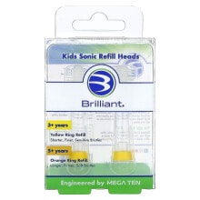 Brilliant, Kids Sonic Refill Heads, 3+ Years, Yellow, 2 Refill Heads