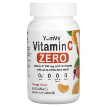 Витамин С yum-Vs, Ноль витамина C, апельсин, 125 мг, 60 жевательных таблеток