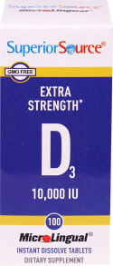 Витамин D superior Source Extra Strength Vitamin D3 Витамин Д3 10000МЕ 100 быстрорастворимых таблеток
