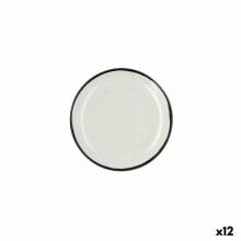 Flat Plate Ariane Vital Filo White Ceramic Ø 21 cm (12 Units)