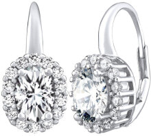 Ювелирные серьги silver earrings SHARON with zircons LPS0611W