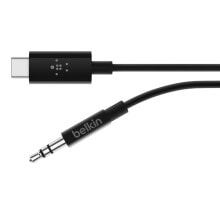 Belkin RockStar™ 3.5mm Audio Cable with USB-C™ Connector аудио кабель USB C 3,5 мм Черный F7U079BT03-BLK