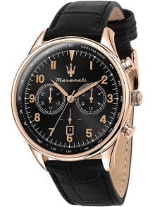 Мужские наручные часы с ремешком maserati R8871646001 Tradizione Chronograph 45mm 10ATM