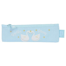 SAFTA Mini Glowlab Swans Pencil Case