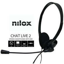 Headphones with Microphone Nilox NXCM0000004 Black
