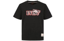 Купить мужские футболки и майки Evisu: EVISU 笑脸图像及标志印花圆领合身直筒短袖T恤 男款 黑色 / Футболка EVISU T featured_tops 2ESHTM0TS519XX