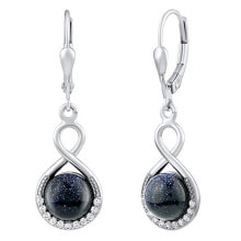 Ювелирные серьги silver earrings with blue sunstone JST14710EBG
