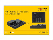 Комплектующие для кабель-каналов deLOCK 64098 док-станция для накопителей USB 3.2 Gen 1 (3.1 Gen 1) Type-B Черный