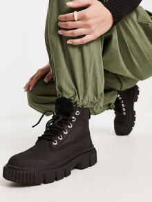 Timberland greyfield boots in black nubuck leather купить онлайн