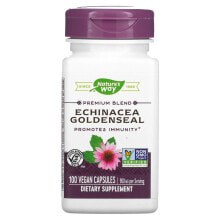 Эхинацея Nature's Way, Echinacea Goldenseal, 450 mg, 100 Vegan Capsules