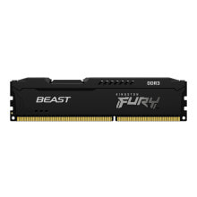 Модули памяти (RAM) Kingston Technology FURY Beast, 8 ГБ, 1 x8 ГБ, DDR3, 1600 МГц, 240-контактный DIMM, Черный