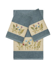 Linum Home turkish Cotton Serenity 3-Pc. Embellished Towel Set