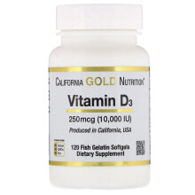 California Gold Nutrition, витамин D3, 50 мкг (2000 МЕ), 90 рыбно-желатиновых капсул