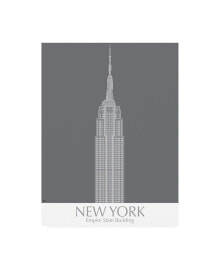 Trademark Global fab Funky New York Empire State Building Monochrome Canvas Art - 36.5