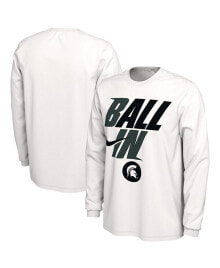 Nike men's White Michigan State Spartans Ball In Bench Long Sleeve T-shirt